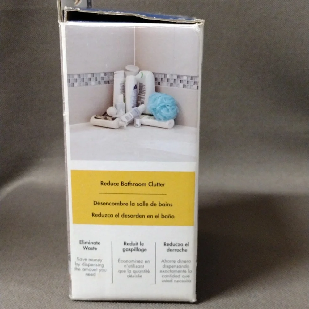 Clear shower dispenser for 2 products